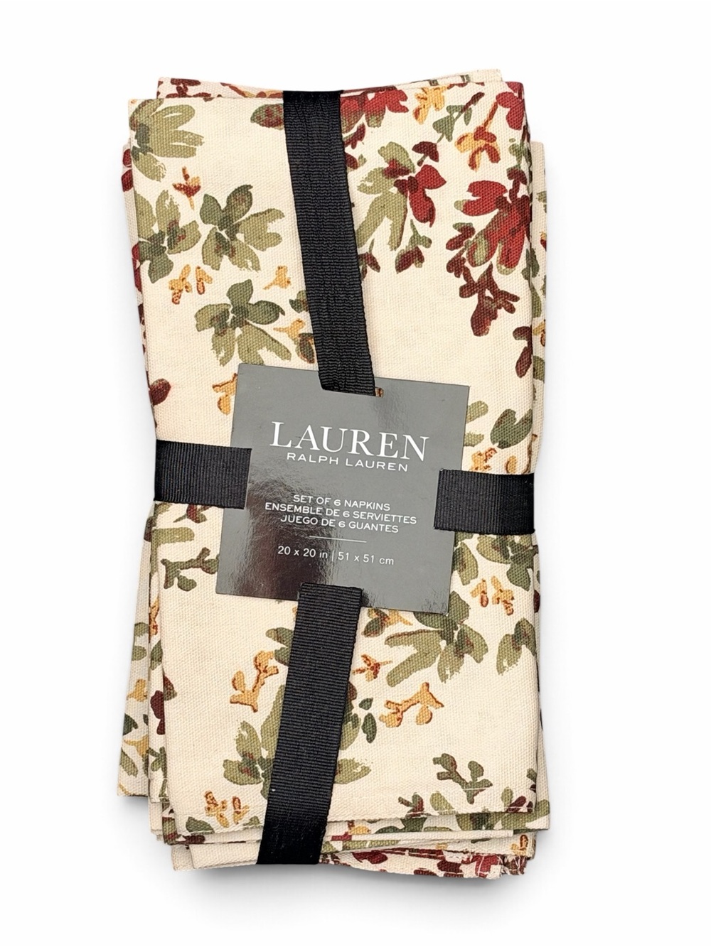 New Ralph Lauren 5 Fine Floral Napkins